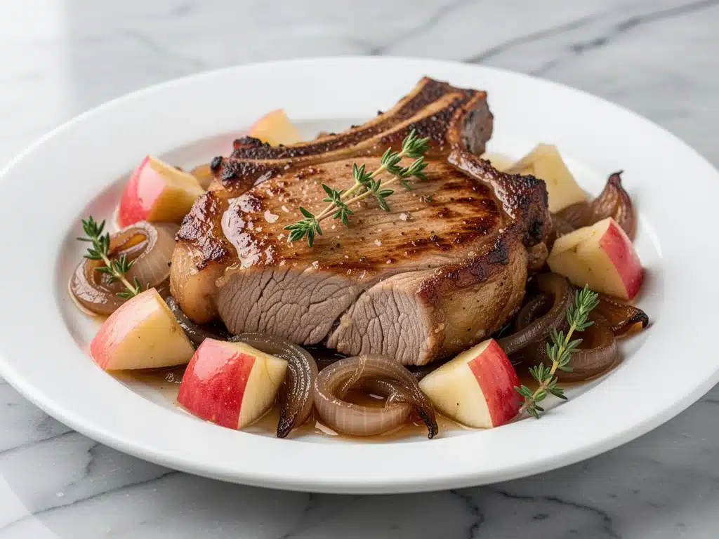 apple cider braised pork chops - featured image