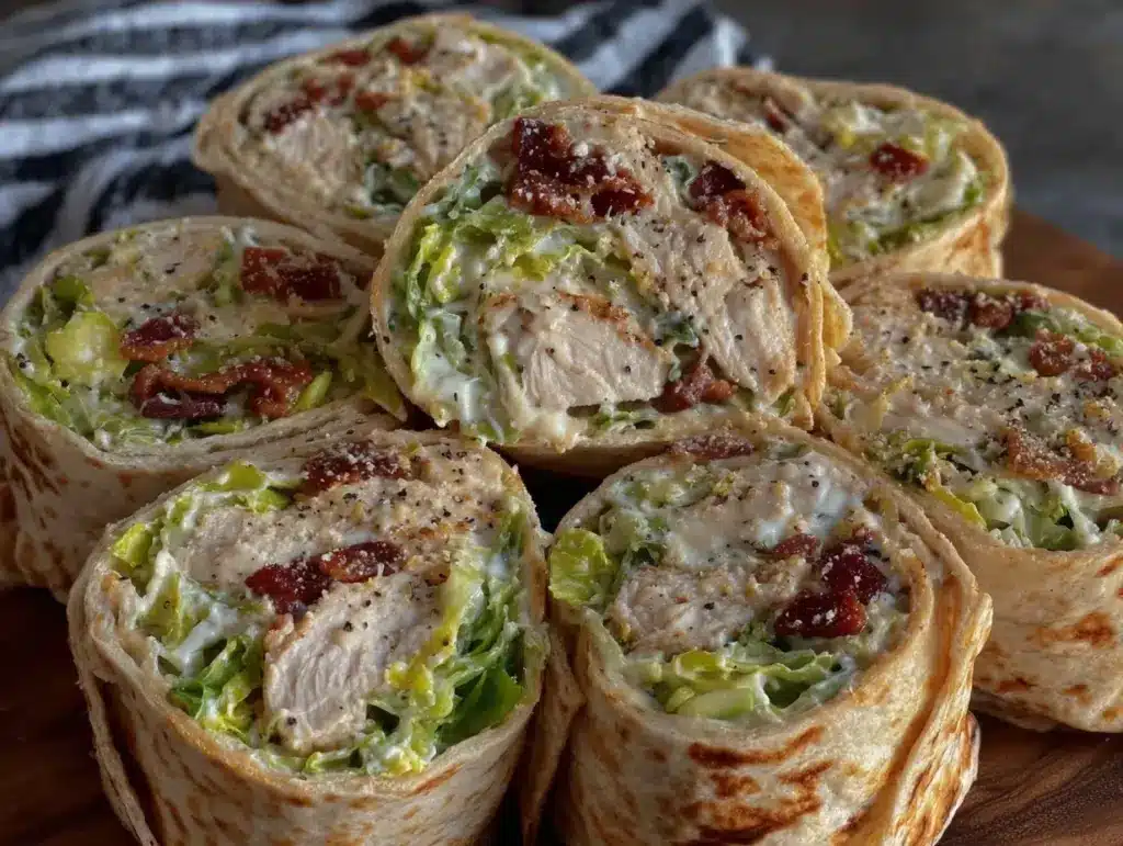 Back to School Chicken Caesar Wraps - featured image