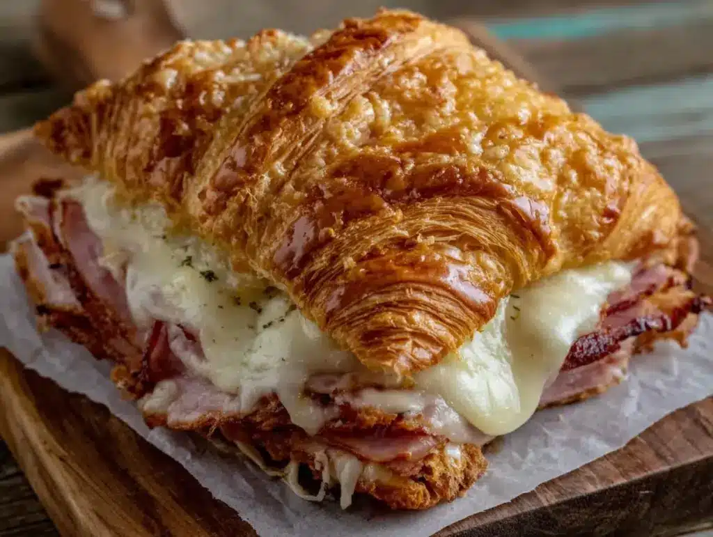 back to school ham and cheese croissant sandwiches - featured image