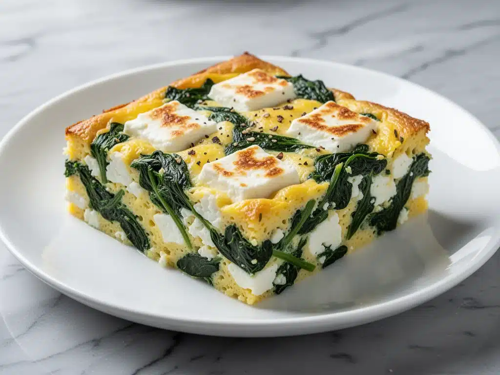 Baked Spinach Feta Egg Casserole - featured image