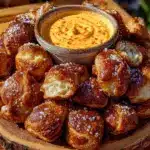 beer cheese pretzel bites - featured image