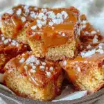 brown butter salted caramel blondies - featured image