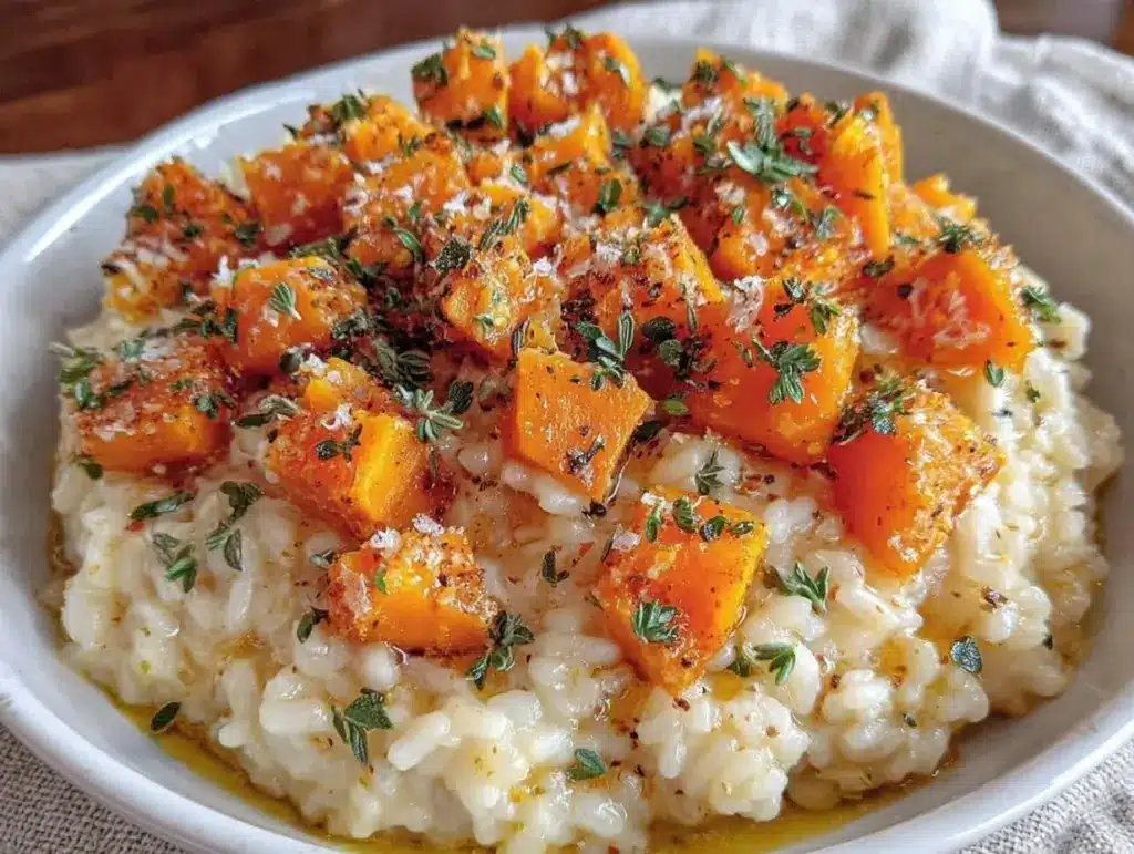 butternut squash risotto - featured image