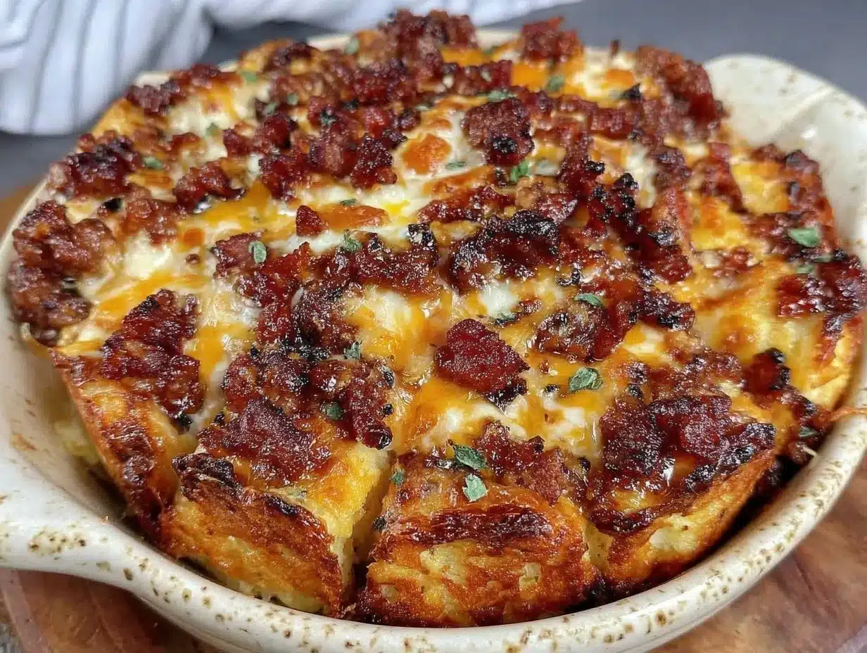 Cheesy Sausage and Egg Breakfast Casserole: Best Easy Brunch Idea 4 Cheesy Sausage and Egg Breakfast Casserole preparation steps