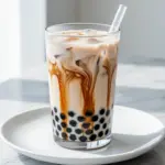 chewy boba brown sugar milk tea - featured image