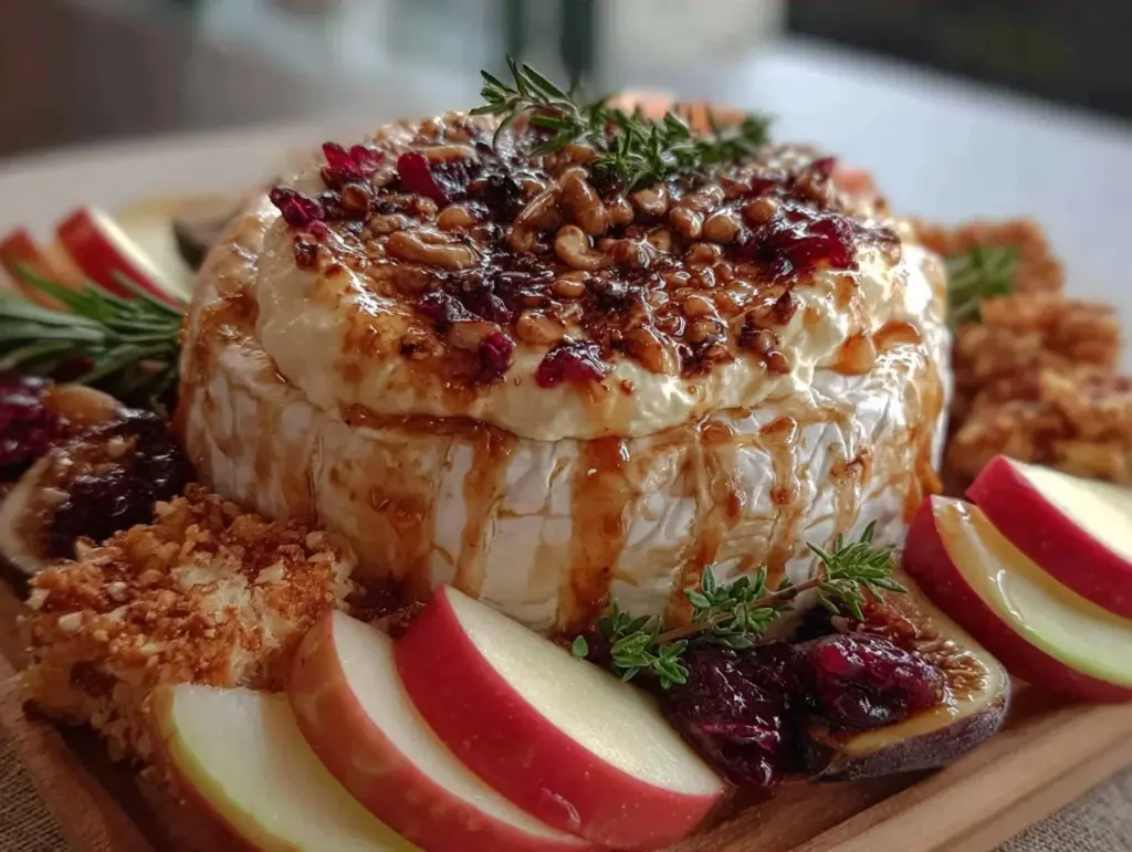 cinnamon honey whipped brie - featured image
