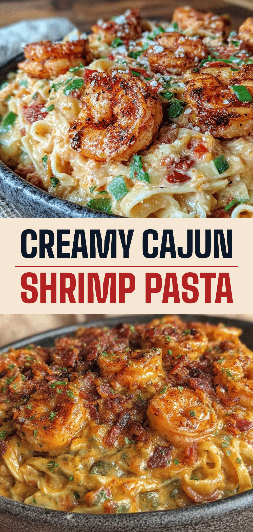 Creamy Cajun Shrimp Pasta: 1 Person, 1 Meal, Low Cost 5 creamy Cajun shrimp pasta recipe