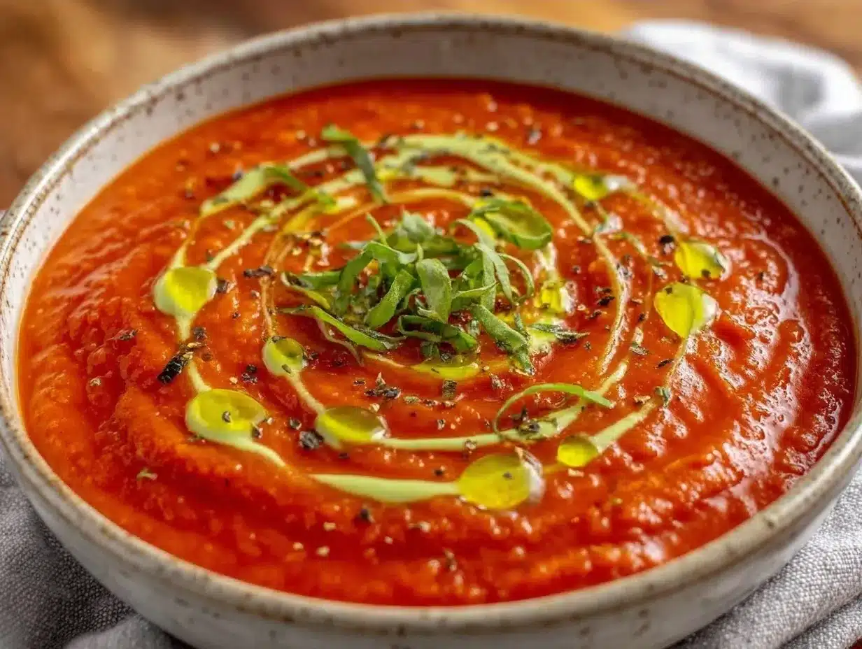 Creamy Roasted Tomato Basil Soup: Best Party Recipe 4 creamy roasted tomato basil soup preparation steps