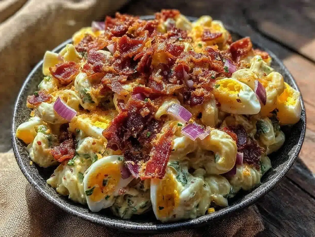 Home 7 creamy southern style pasta salad with bacon - featured image