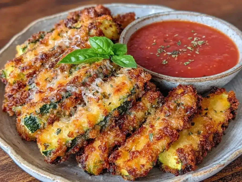 crispy baked zucchini fries - featured image