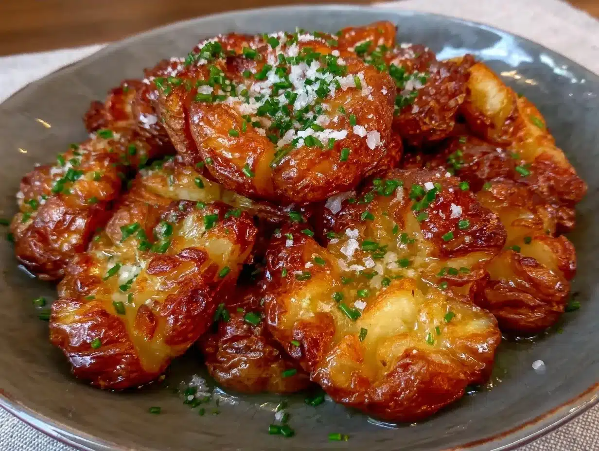 Crispy Smashed Potatoes: 1 Trick for Perfect Garlic Herb Butter 4 crispy smashed potatoes preparation steps