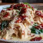 crockpot creamy tuscan chicken - featured image