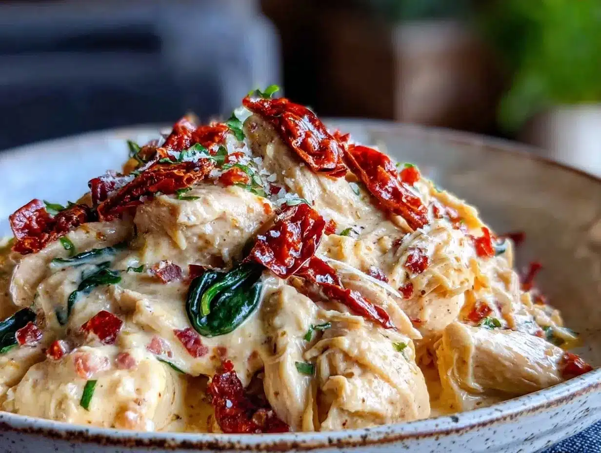 Crockpot Creamy Tuscan Chicken: Easy Small-Batch Recipe 4 crockpot creamy tuscan chicken preparation steps