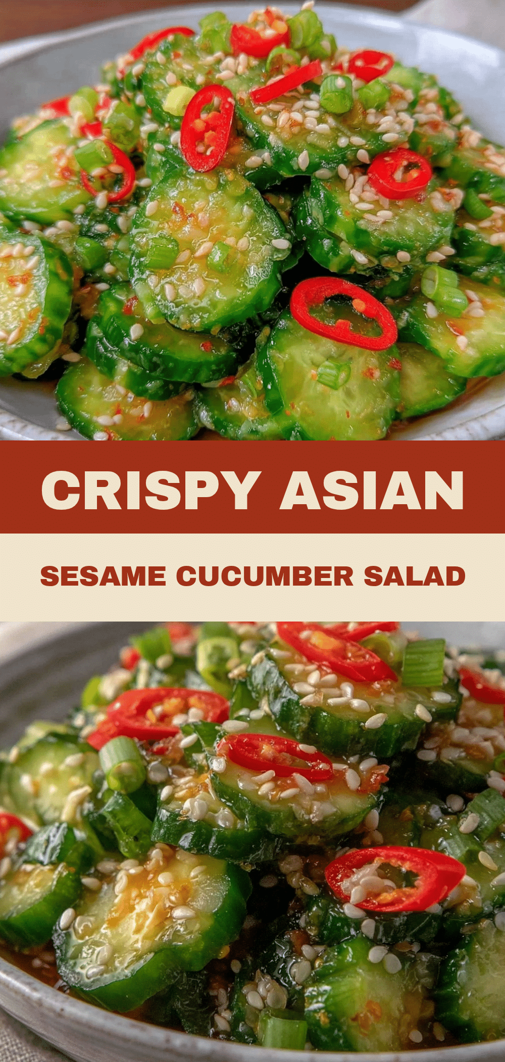 Crunchy Asian Sesame Cucumber Salad: Best Easy Appetizer 5 crunchy Asian sesame cucumber salad recipe