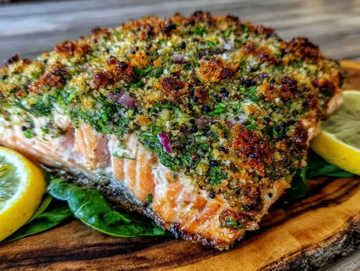 Diabetic-Friendly Baked Salmon with Dijon Herb Crust 4 Diabetic-Friendly Baked Salmon with Dijon Herb Crust preparation steps