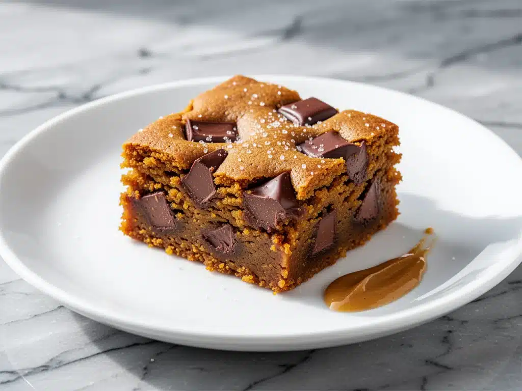 fall brown butter pumpkin blondies - featured image