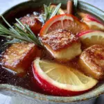 fall caramel apple cider sangria - featured image