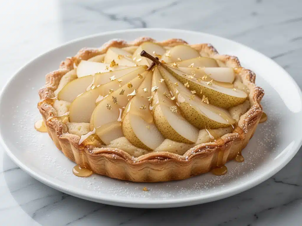 fall harvest pear frangipane tart - featured image