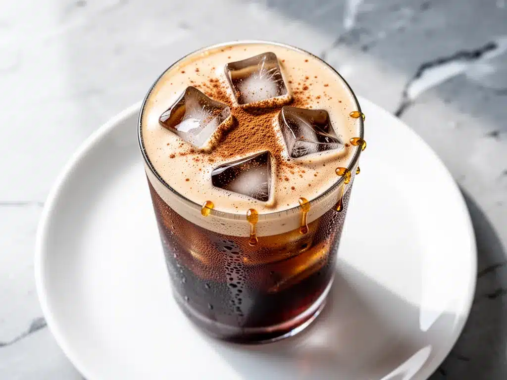 Fall Maple Cinnamon Cold Foam Iced Coffee: 5-Ingredient Recipe 4 fall maple cinnamon cold foam iced coffee preparation steps