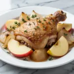 fall maple dijon chicken thighs - featured image