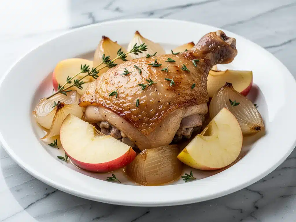 fall maple dijon chicken thighs - featured image