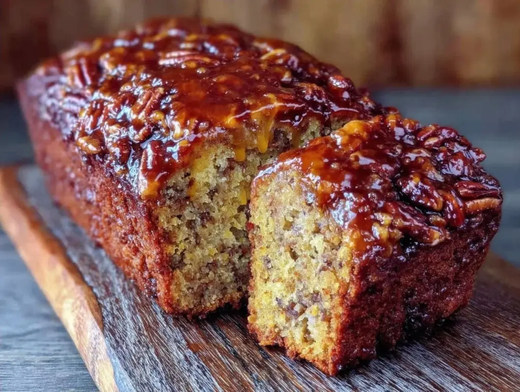 fall maple pecan banana bread - featured image
