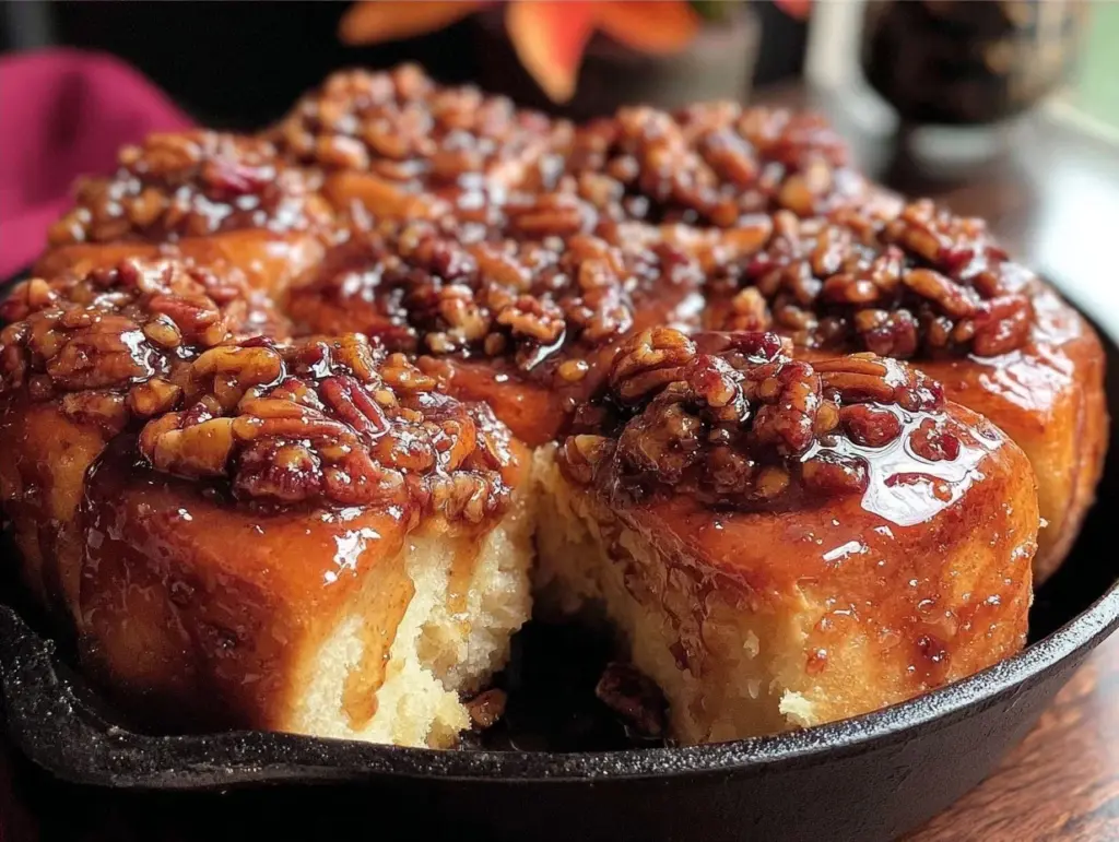 fall maple pecan sticky buns - featured image