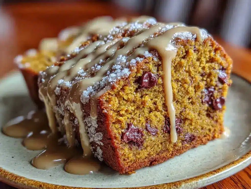 fall pumpkin chocolate chip bread - featured image