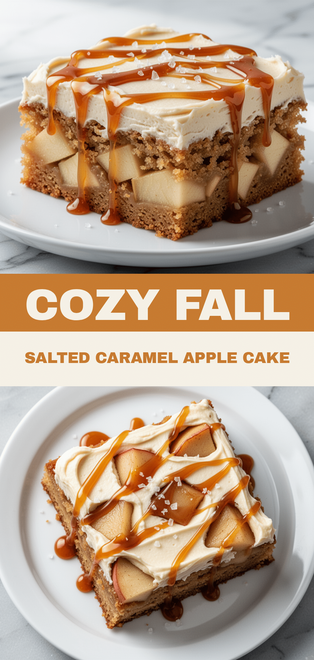 Fall Salted Caramel Apple Sheet Cake: 5-Ingredient Easy Recipe 5 fall salted caramel apple sheet cake recipe