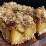 fall spiced pear ginger crumble bars - featured image