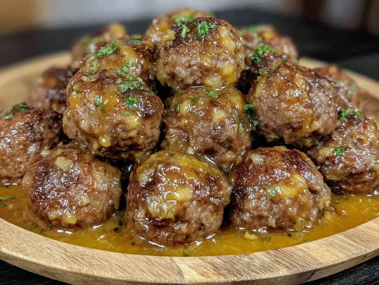 Football Party Honey Garlic Meatballs: Perfect for 1 4 football party honey garlic meatballs preparation steps