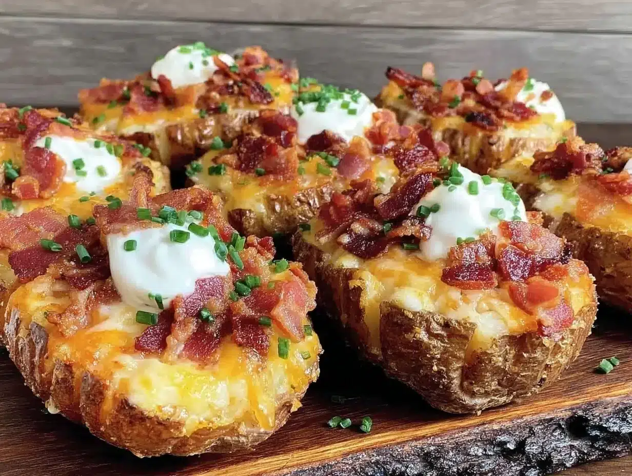 Football Loaded Potato Skins: The One Trick for Crispiest Skins 4 football party loaded potato skins preparation steps
