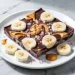 frozen chocolate peanut butter banana bark - featured image