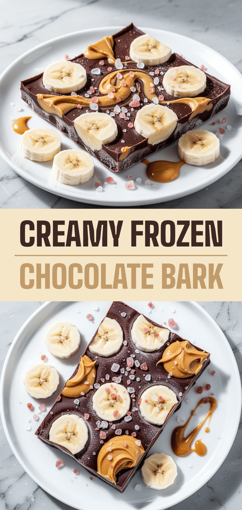 Frozen Chocolate Peanut Butter Banana Bark: Easy Weeknight Treat 5 frozen chocolate peanut butter banana bark recipe