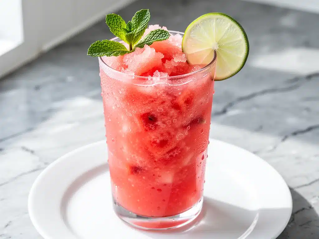 frozen watermelon mint agua fresca - featured image