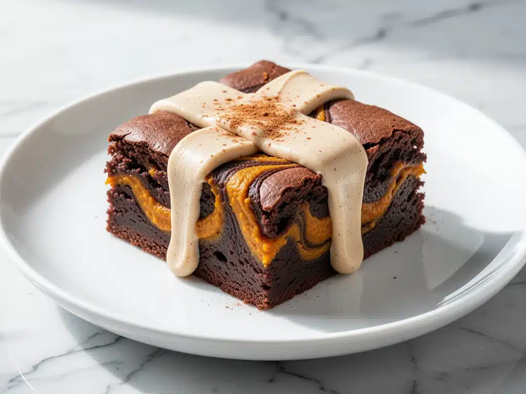 Fudgy Pumpkin Swirl Brownies - featured image