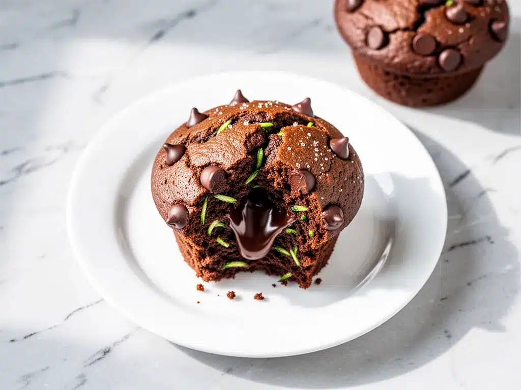 Fudgy Zucchini Chocolate Chip Muffins: Easy Double Chocolate Swirl 4 fudgy zucchini chocolate chip muffins preparation steps