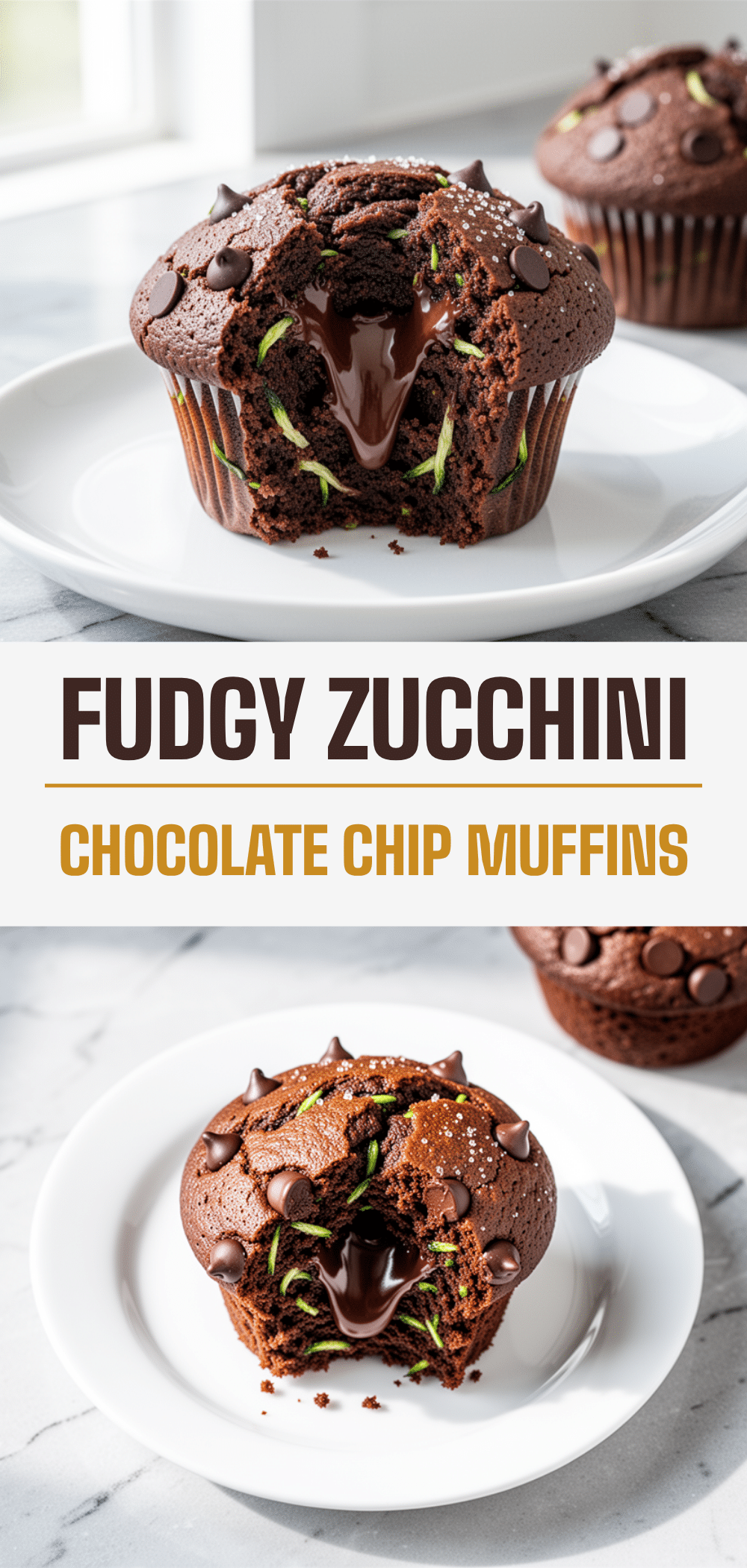 Fudgy Zucchini Chocolate Chip Muffins: Easy Double Chocolate Swirl 5 fudgy zucchini chocolate chip muffins recipe