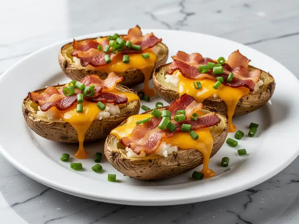 Game Day Crispy Air Fryer Loaded Potato Skins - featured image