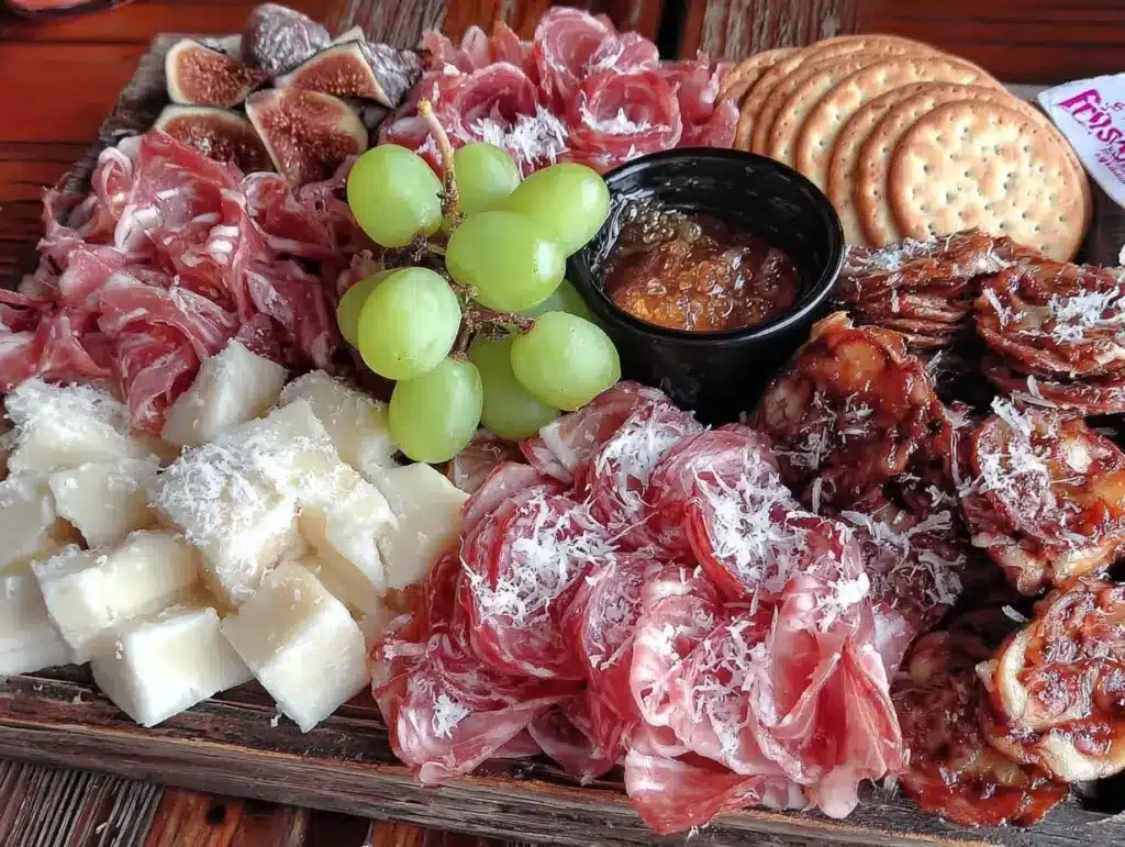 Garlic Parmesan Charcuterie Board with Honeycomb - featured image