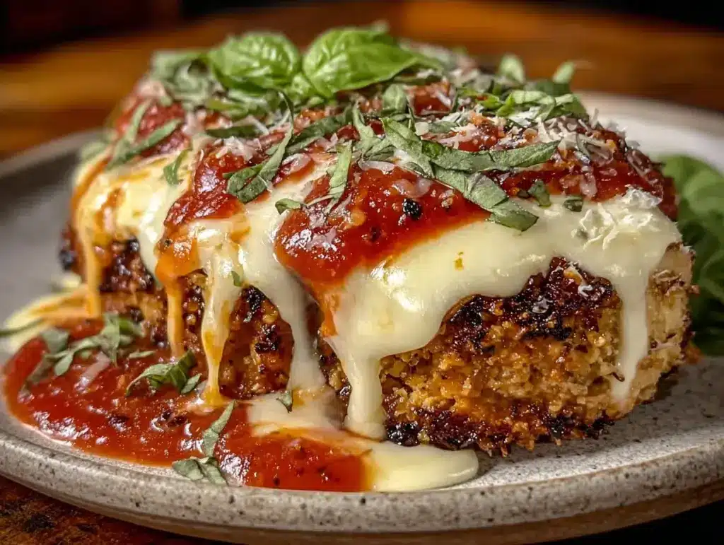 gluten-free baked chicken parmesan - featured image