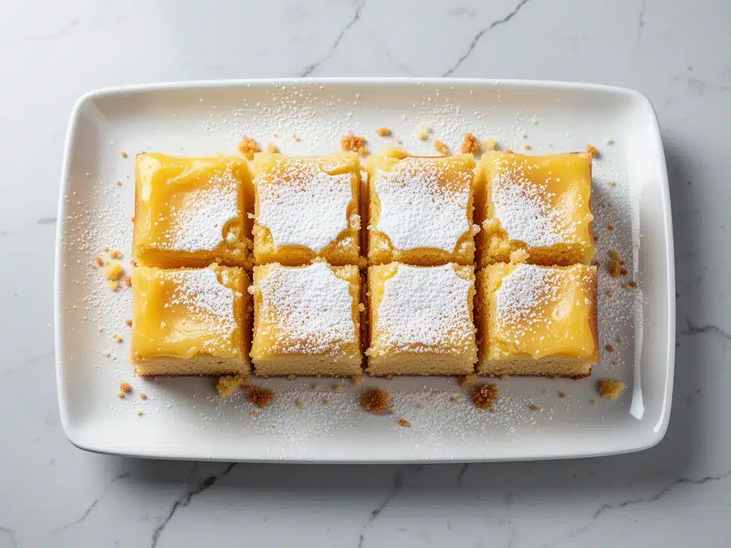 Gooey Butter Cake Bars: Easy 4-Ingredient Dessert 4 gooey butter cake bars preparation steps
