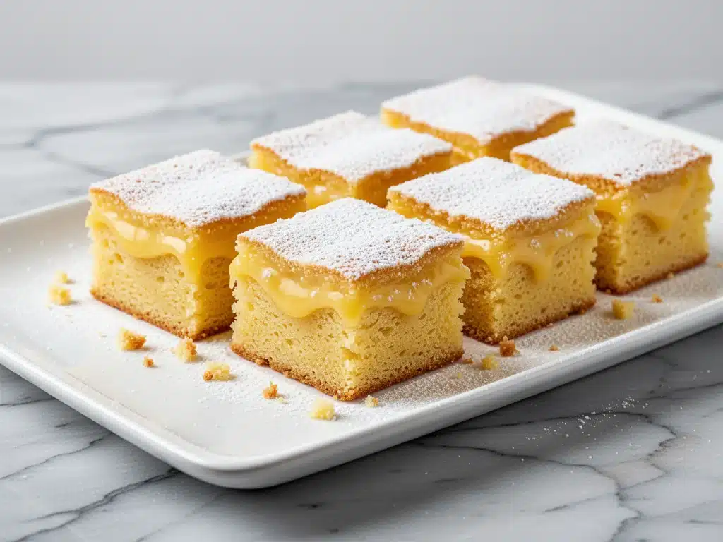 gooey butter cake bars - featured image