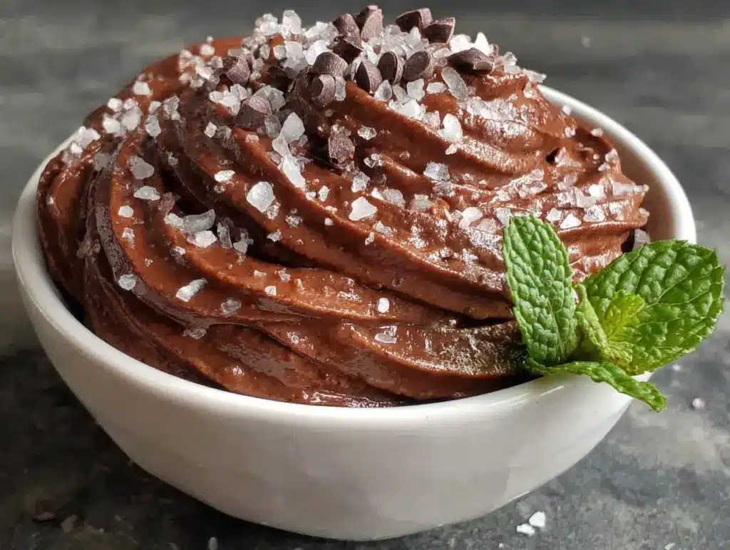 grilled vegan chocolate avocado mousse - featured image