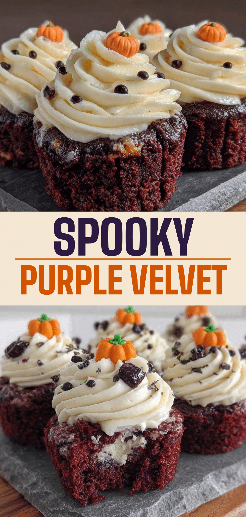 Halloween Purple Velvet Cupcakes: 10min Spooky Fuel 5 Halloween Purple Velvet Cupcakes recipe