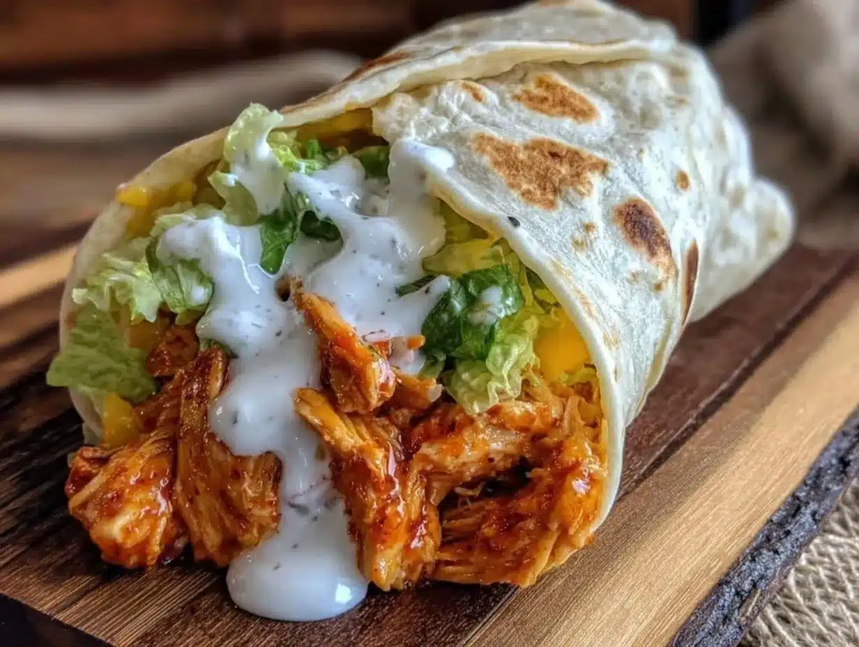 High-Protein Buffalo Chicken Wrap: Grandma’s Real Greek Yogurt Ranch Recipe 4 high-protein buffalo chicken wrap preparation steps