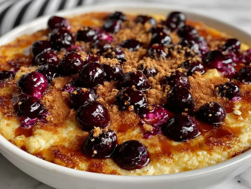 high-protein cottage cheese baked oats - featured image