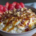 high-protein peanut butter overnight oats - featured image