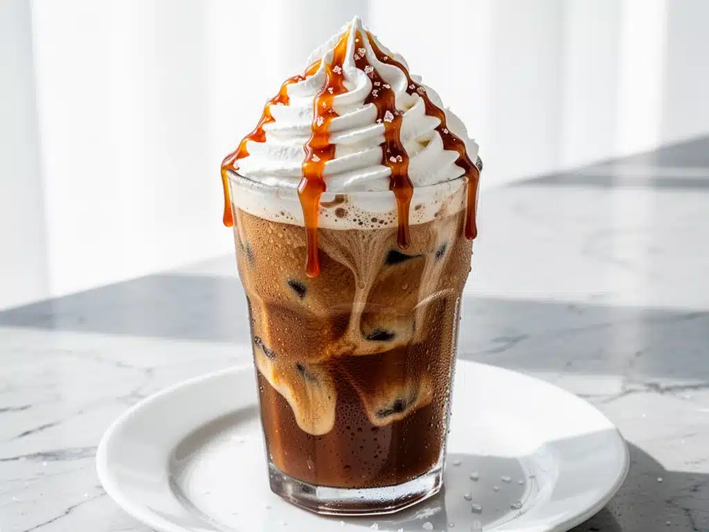 homemade salted caramel frappuccino - featured image