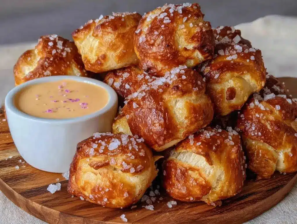 homemade soft pretzel bites - featured image